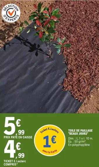 Promotion Exclusives de 12
Toile de paillage : Découvrez l'Offre incontournable