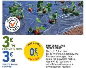 Film de paillage "beaux jours"