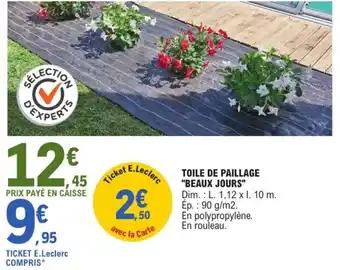 Toile de paillage "beaux jours"