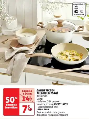 Gamme fixe en aluminium forgé Ø24 cm