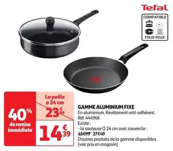 Gamme aluminium fixe Ø24 cm