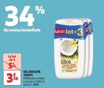 Promotion Exclusives de 7
Gel douche tahiti : Découvrez l'Offre incontournable