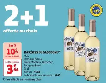Igp côtes de gascogne 75 cl