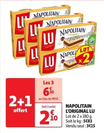Promotion Exclusives de 4
Napolitain lu : Découvrez l'Offre incontournable