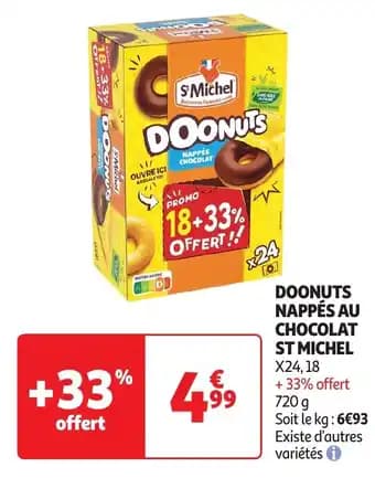 Doonuts nappés au chocolat st michel 720 g
