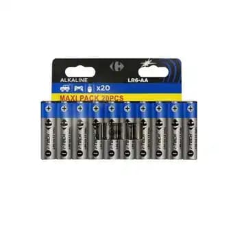 CARREFOUR Maxi pack 20 piles LR6/AA I-Tech