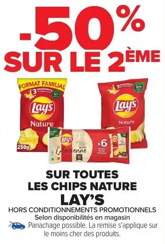Sur toutes les chips nature lay's