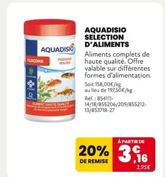 Aquadisio Selection d’Aliments