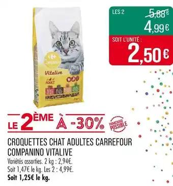 CARREFOUR COMPANINO VITALIVE Croquettes chat adultes