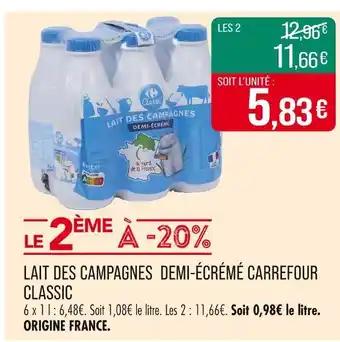 Promotion Exclusives de 12
Lait demi-écrémé : Découvrez l'Offre incontournable