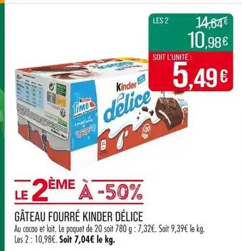 KINDER DÉLICE Gâteau fourré