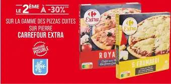 Carrefour Extra Le 2ème à -30% sur la gamme des pizzas cuites sur pierre Carrefour Extra