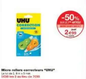 Micro rollers correcteurs UHU