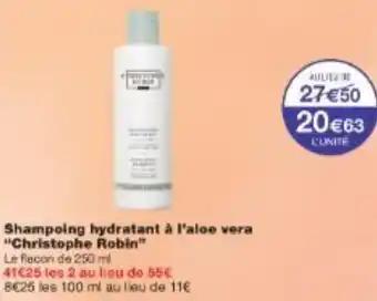 Shampoing hydratant à l'aloe vera Christophe Robin 250 ml