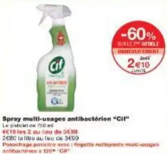 Spray multi-usages antibactérien Cif 750 ml