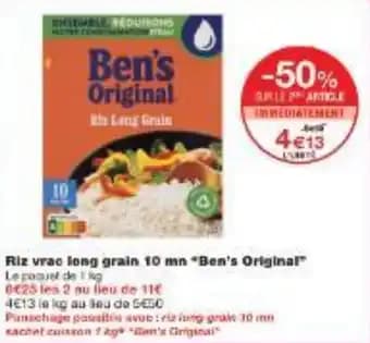 Promotion Exclusives de 12
Ben's original : Découvrez l'Offre incontournable