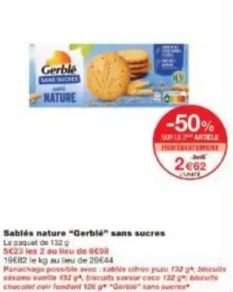 Sablés nature Gerblé sans sucres 132 g