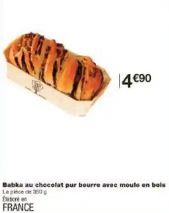 Babka au chocolat pur beurre avec moule en bois 350 g