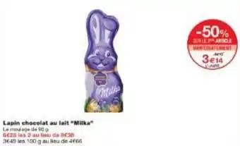 Lapin chocolat au lait Milka 90 g