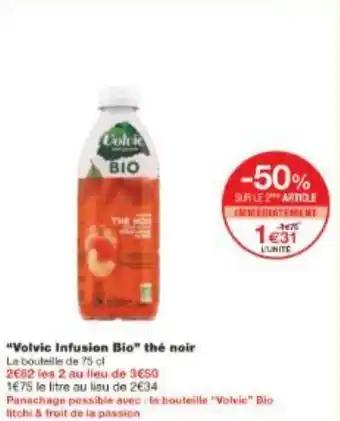 Volvic Infusion Bio thé noir 75 cl