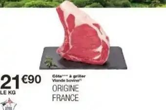 Côte à griller Viande bovine