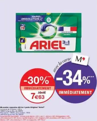 Lessive capsules All-in-1 pods Original Ariel