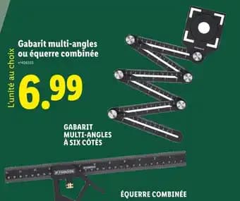 Gabarit multi-angles ou équerre combinée
