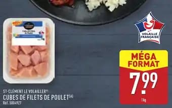 St-clément le volailler cubes de filets de poulet 1 kg