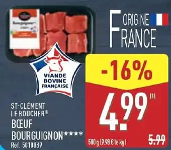 St-clément le boucher bœuf bourguignon 500 g