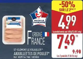 St-clément le volailler aiguillettes de poulet 400 g