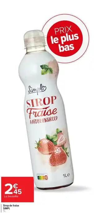SIMPL Sirop de fraise 1 l