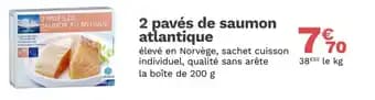 2 pavés de saumon atlantique 200 g