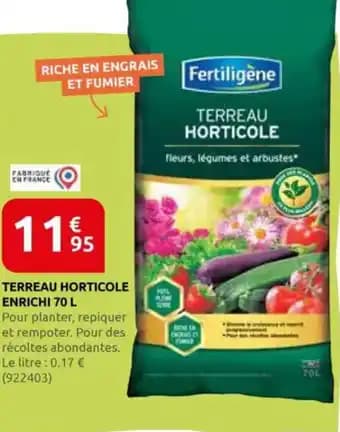 Promotion Exclusives de 16
Terreau horticole : Découvrez l'Offre incontournable