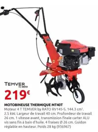 Motobineuse thermique mt40t