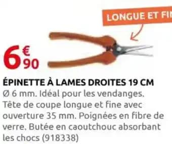 Épinette à lames droites 19 cm