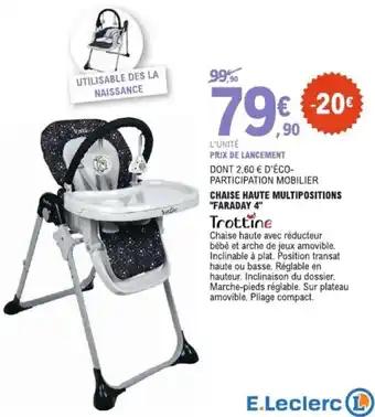 Chaise haute multipositions faraday 4