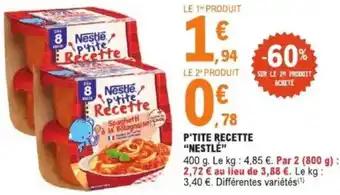 P'tite recette nestlé 400 g