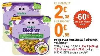 Petit plat morceaux à dévorer blédina 200 g