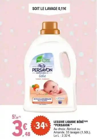 Lessive liquide bébé persavon 1.50 L