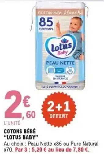 Cotons bébé lotus baby