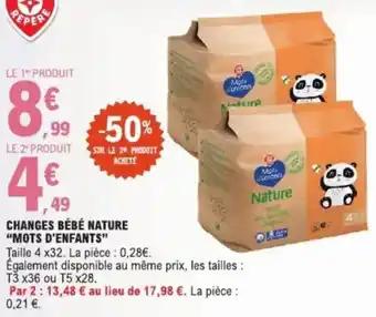 Promotion Exclusives de 1
            
        
        Changes bébé : Découvrez l'Offre incontournable