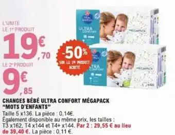 Changes bébé ultra confort mégapack mots d'enfants