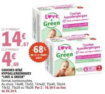 Couches bébé hypoallergéniques love & green