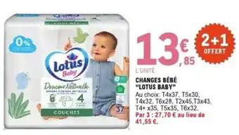 Changes bébé lotus baby