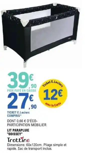 Lit parapluie odissey  60 x 120 cm