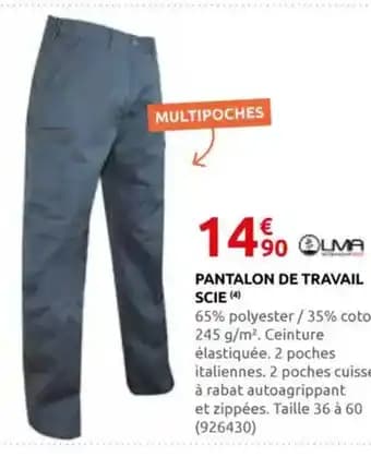 Pantalon de travail scie