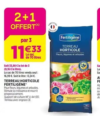 Promotion Exclusives de 22
Terreau horticole : Découvrez l'Offre incontournable