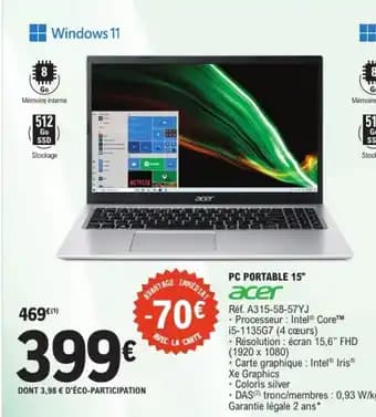 Promotion Exclusives de 7
Pc 15 : Découvrez l'Offre incontournable