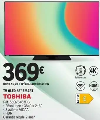 TOSHIBA Tv qled 55" smart