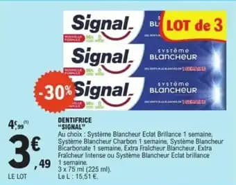Promotion Exclusives de 9
Signal dentifrice : Découvrez l'Offre incontournable